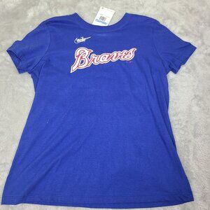 Atlanta Braves Hank Aaron Womens Nike T-Shirt Sz‎ Medium Cooperstown Collection